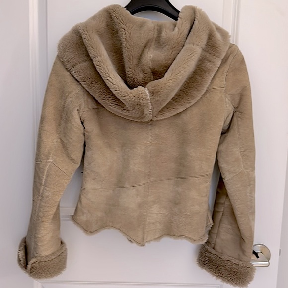 ❤️Danier Suede Leather Jacket with Hoodie - Picture 2 of 8